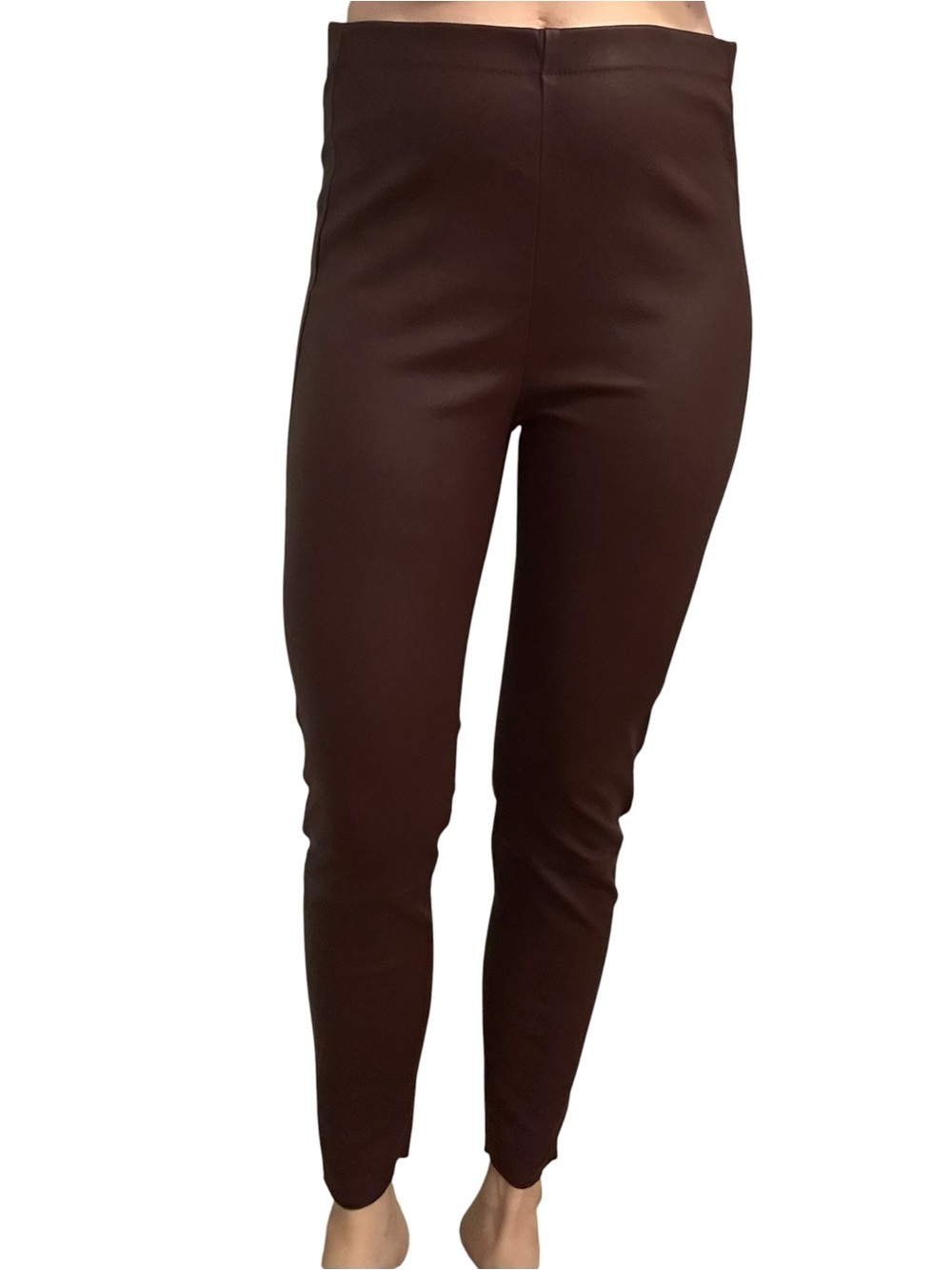 LaMarque Leggings Skinny Pants Genuine Leather Lamb Maroon Red Size 6 Small